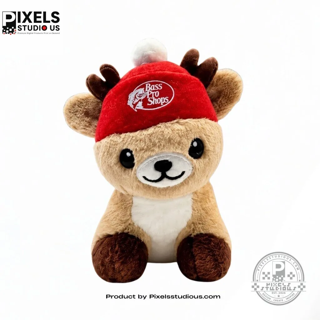 Bass Pro Shops Santas Wonderland Mini Reindeer Plush 3 Bass Pro Shops Santas Wonderland Mini Reindeer Plush 3D shirt or sports jersey with all-over print design