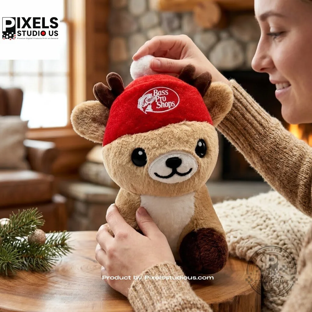 Bass Pro Shops Santas Wonderland Mini Reindeer Plush 5 Bass Pro Shops Santas Wonderland Mini Reindeer Plush 3D shirt or sports jersey with all-over print design