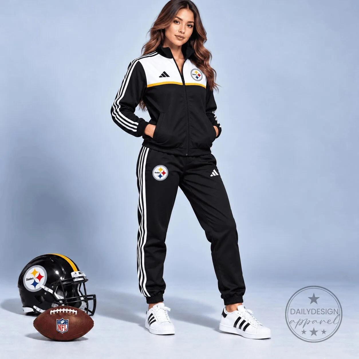 Pittsburgh Steelers Adidas Elite Sideline Tracksuit Set for Women