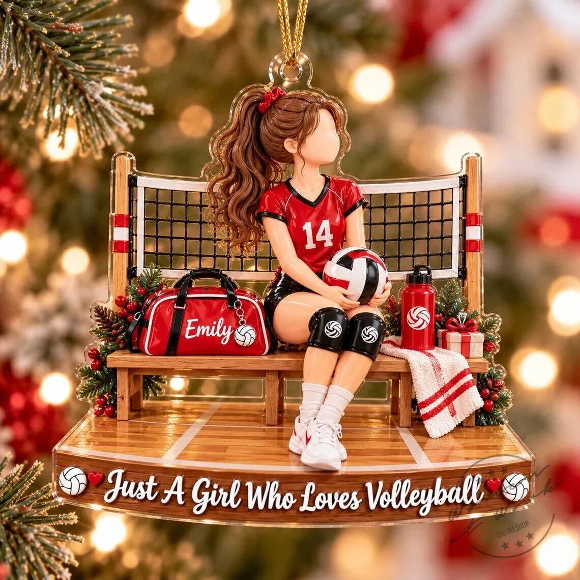 Christmas Ornament for Volleyball Girls - A Unique Gift for Girls Who Love Volleyball