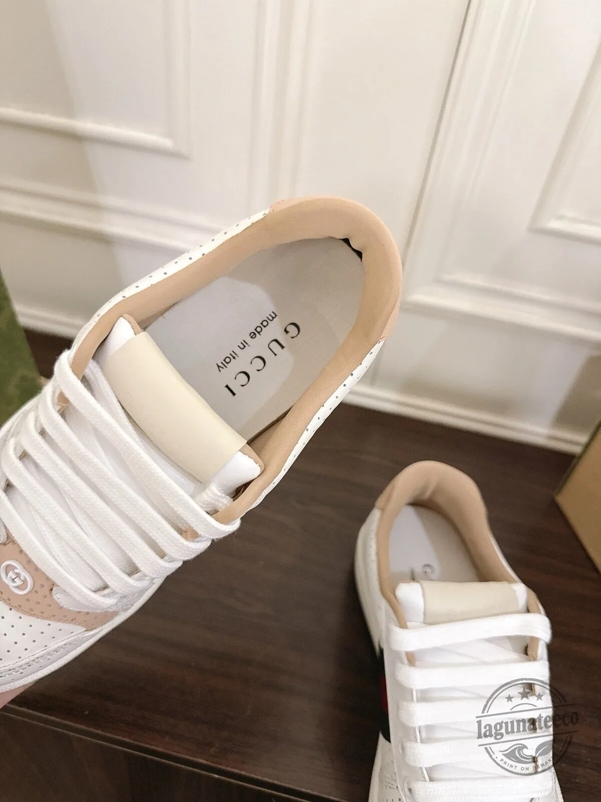 Gucci White Leather Low-Top Sneakers with Web Stripe Detail 9 Gucci White Leather Low-Top Sneakers with Web Stripe Detail