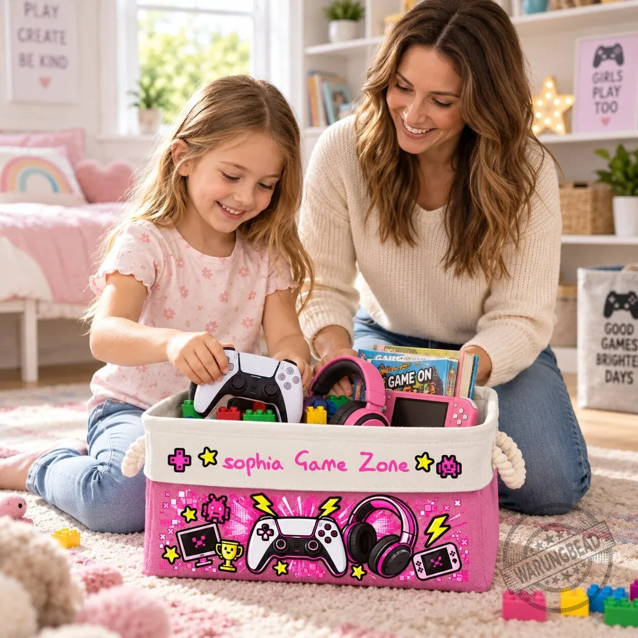 Personalized Gaming Controller Headset Kids Storage Basket 16 Personalized Gaming Controller Headset Kids Storage Basket