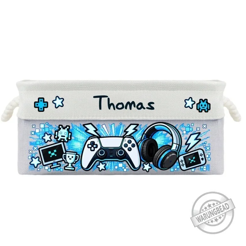 Personalized Gaming Controller Headset Kids Storage Basket 17 Personalized Gaming Controller Headset Kids Storage Basket