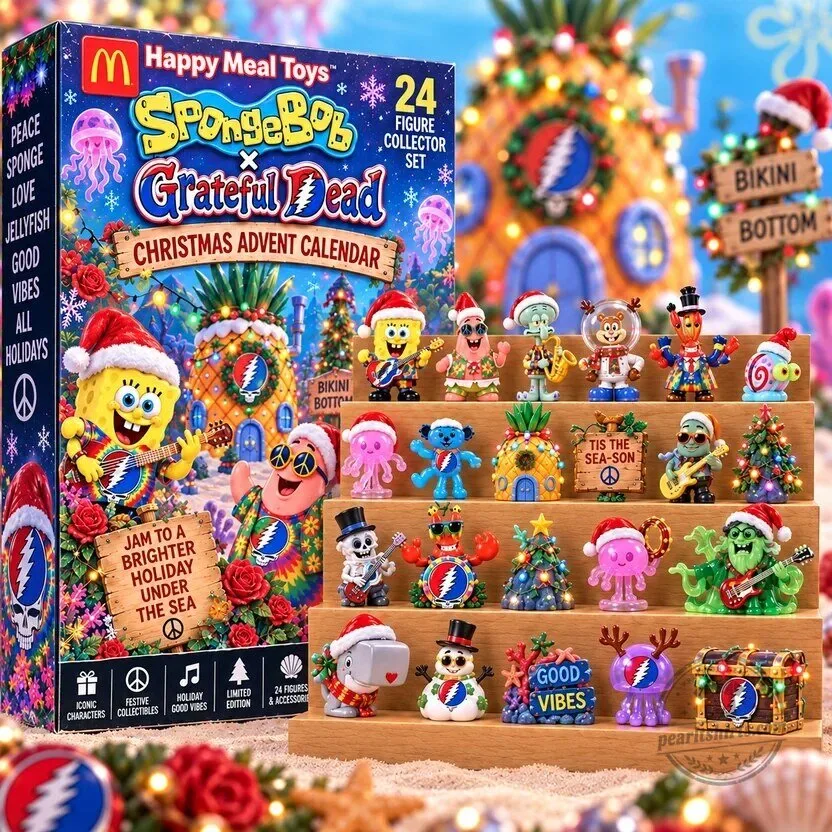 SpongeBob SquarePants Grateful Dead Christmas Advent Calendar Blind Box Set