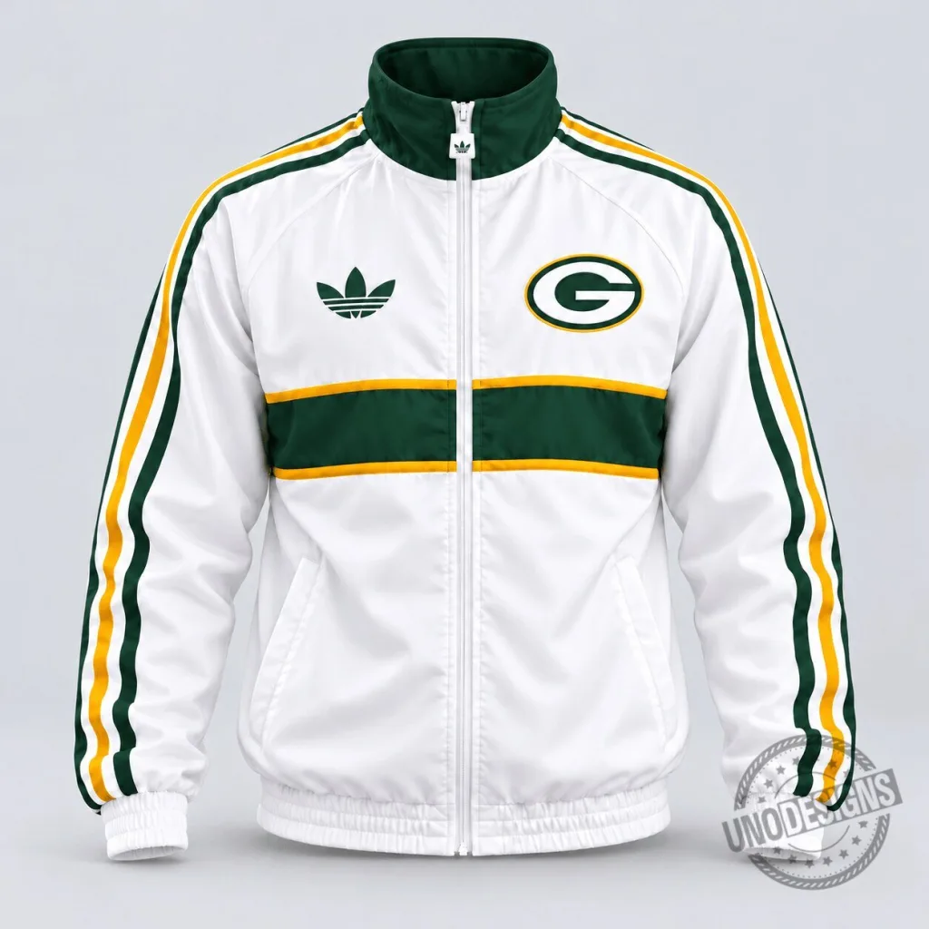 Green Bay Packers Vintage Heritage Triple Stripe Full-Zip Track Jacket Green Bay Packers Vintage Heritage Triple Stripe Full-Zip Track Jacket