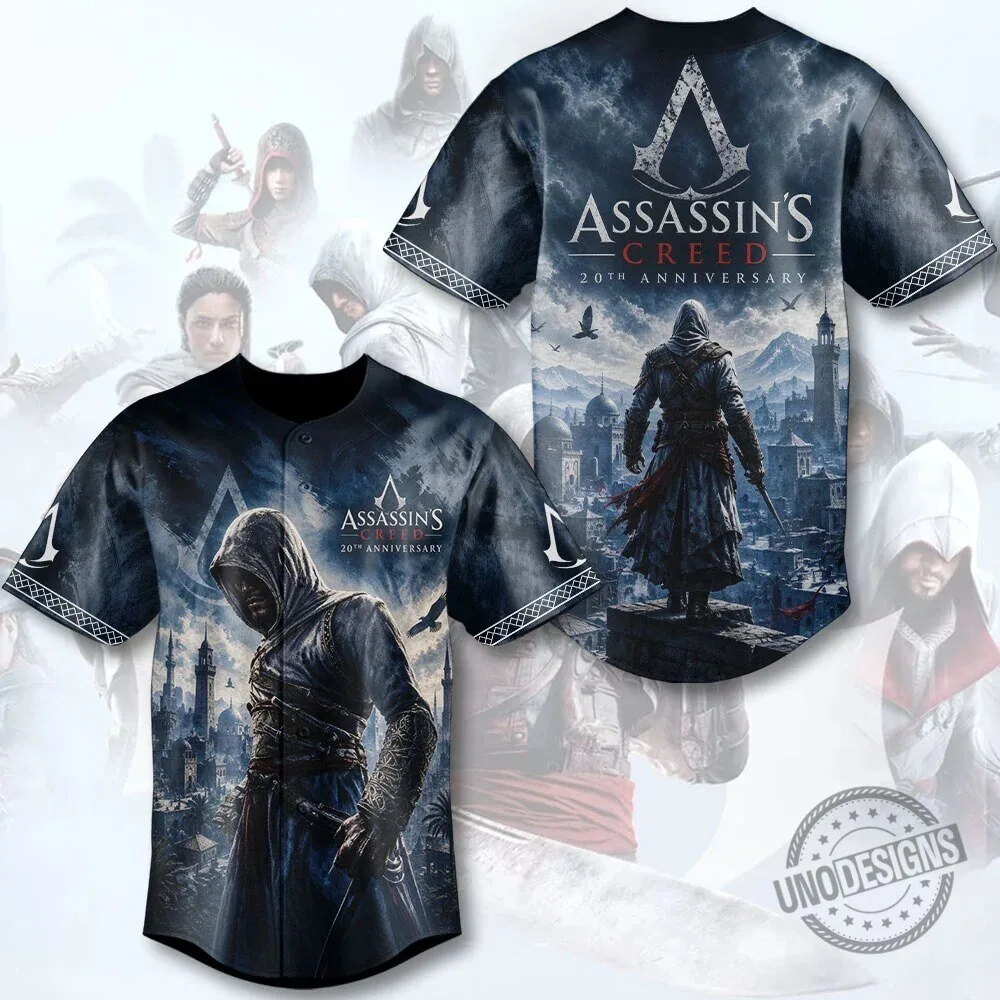 Baseball Jersey Celebrating 20th Anniversary of Assassin's Creed Video Game