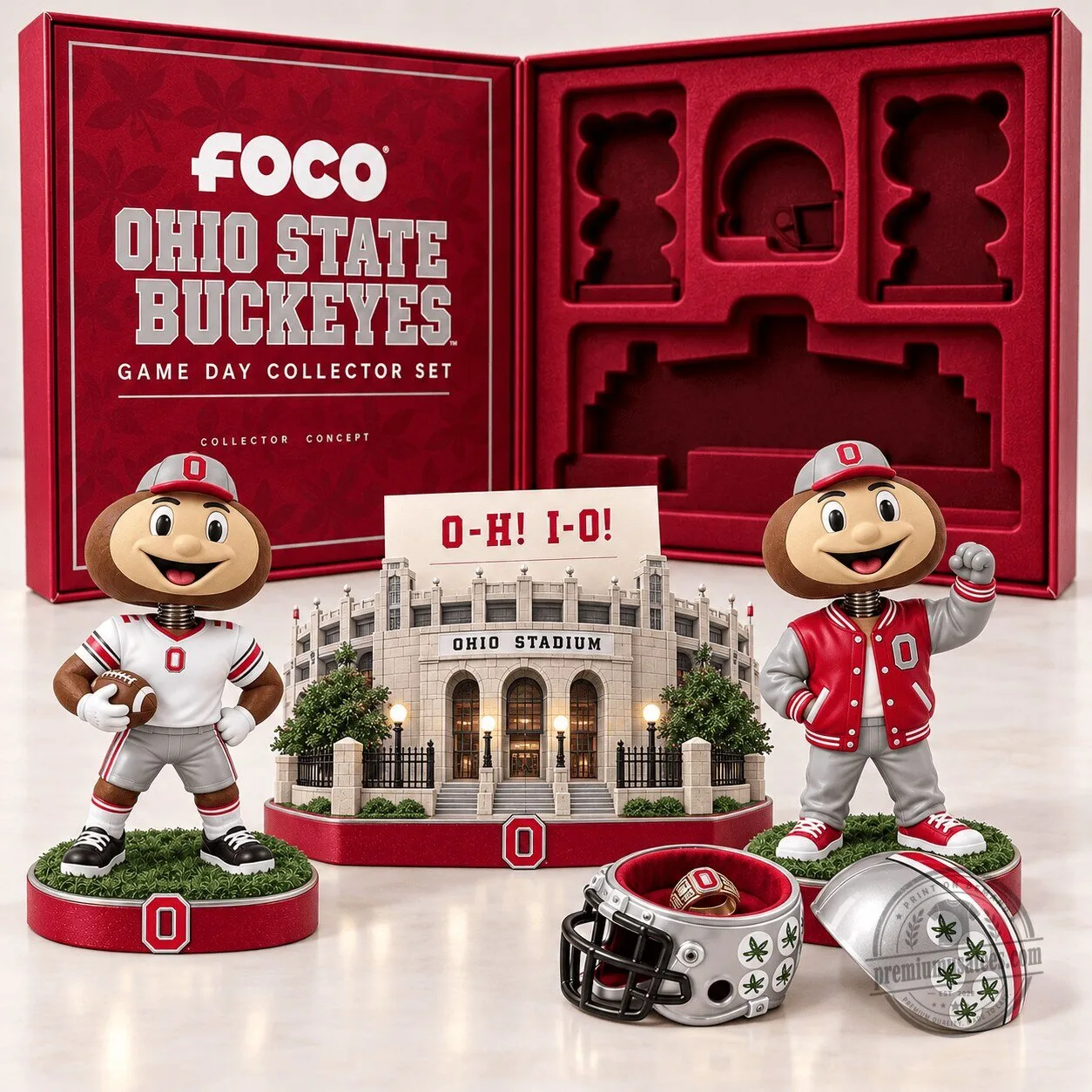 Ohio State Buckeyes Football Game Day Collector Set Figurine