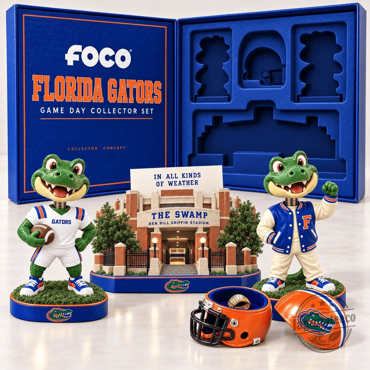 Florida Gators Game Day Collectible Set Ben Hill Griffin Stadium Figurine