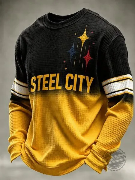Pittsburgh Steelers Steel City Football Fan Long-Sleeve Crewneck Sweatshirt
