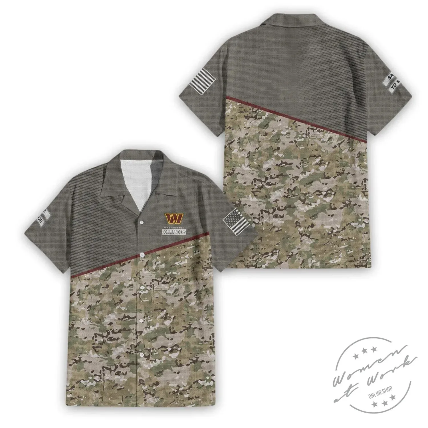 Camouflage Hawaiian Shirt for Salute To Service by Washington Commanders
