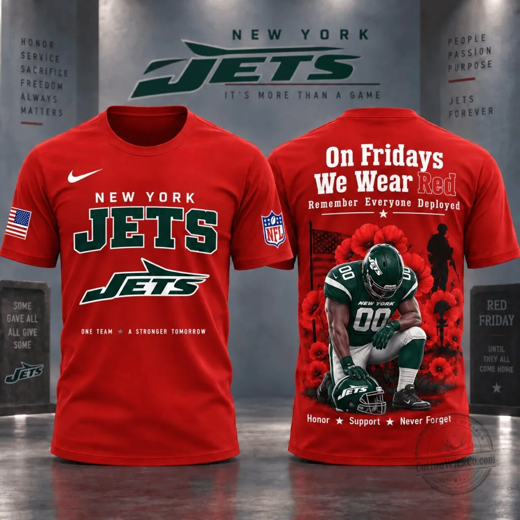 New York Jets Red Friday Military Appreciation T-Shirt
