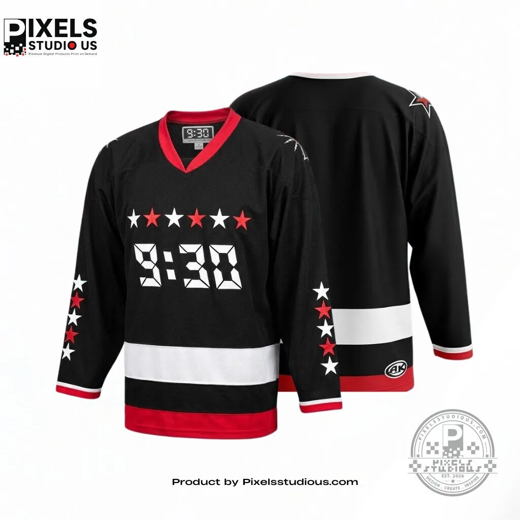 Limited Edition 9:30 Club Hockey Jersey 4 Limited Edition 9:30 Club Hockey Jersey 3D shirt or sports jersey with all-over print design