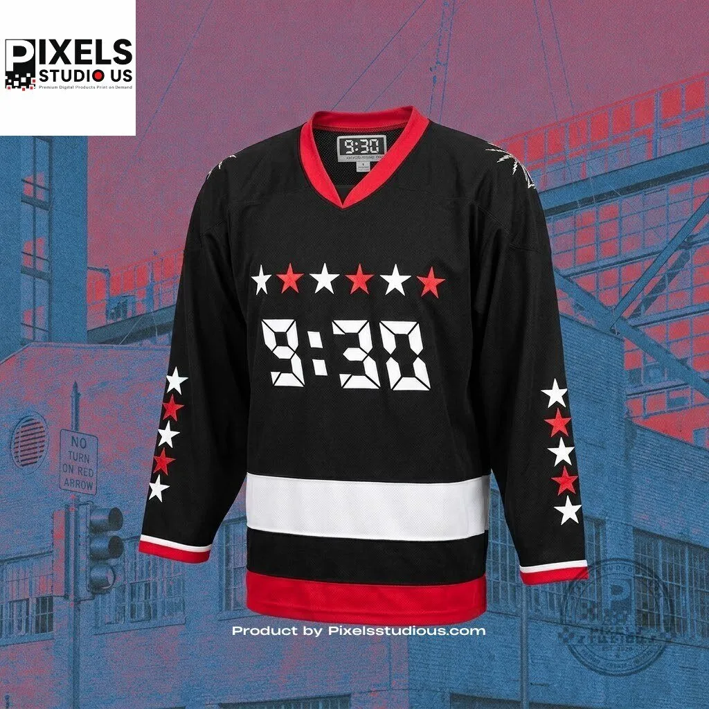 Limited Edition 9:30 Club Hockey Jersey 5 Limited Edition 9:30 Club Hockey Jersey 3D shirt or sports jersey with all-over print design
