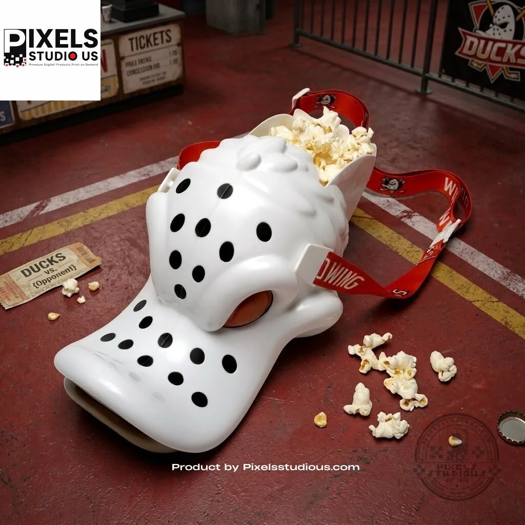 Anaheim Ducks Wild Wing Popcorn Bucket 6 Anaheim Ducks Wild Wing Popcorn Bucket product image showing design and details