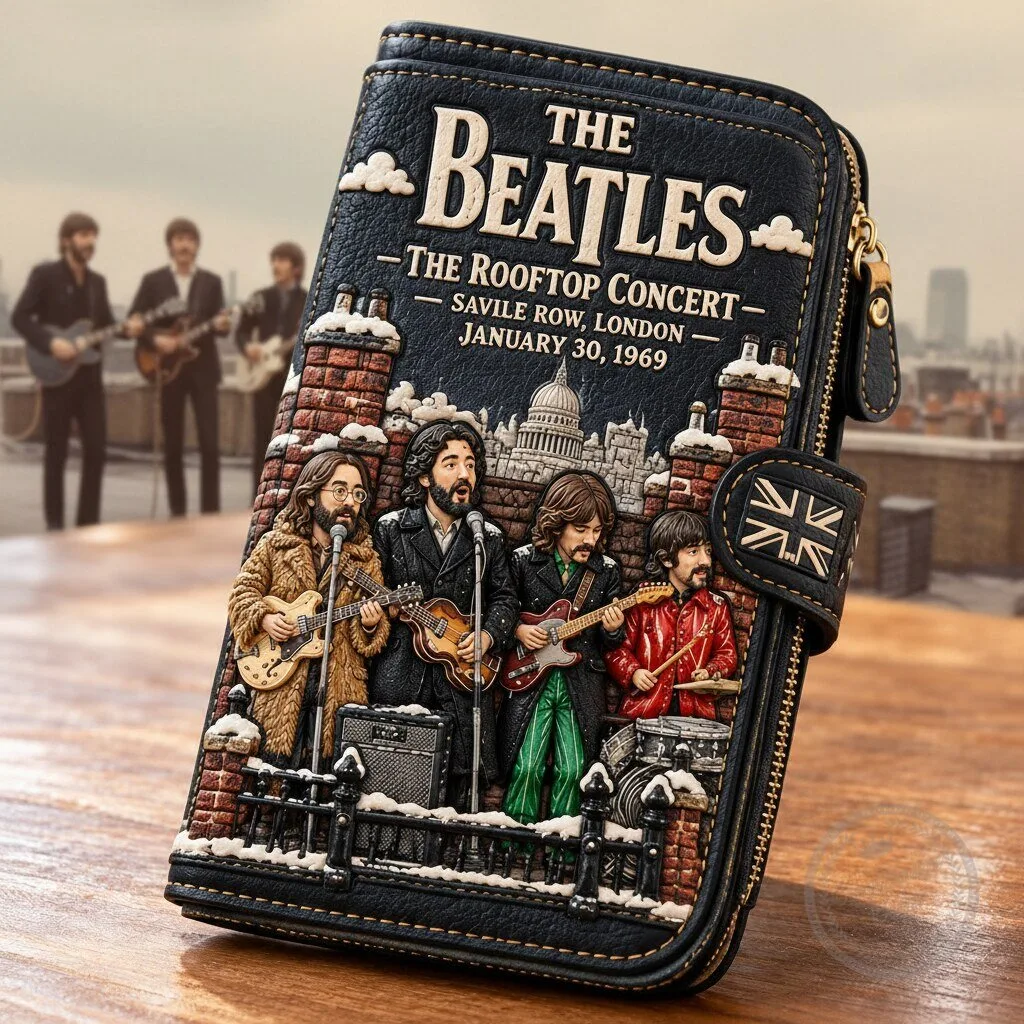 The Beatles The Rooftop Concert Leather Wallet