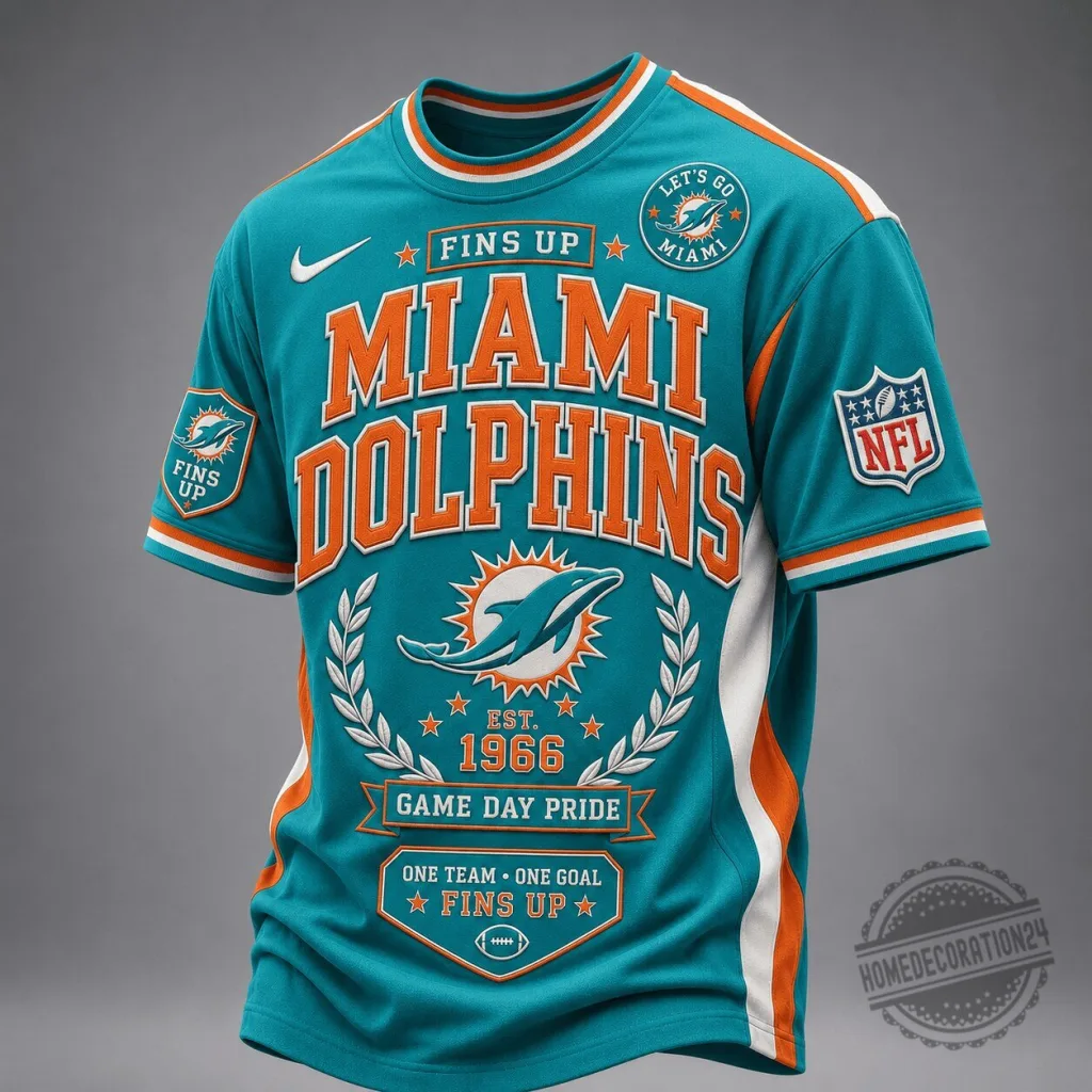Miami Dolphins Football Fan Shirt NFL Game Day Pride T-Shirt Miami Dolphins Football Fan Shirt NFL Game Day Pride T-Shirt