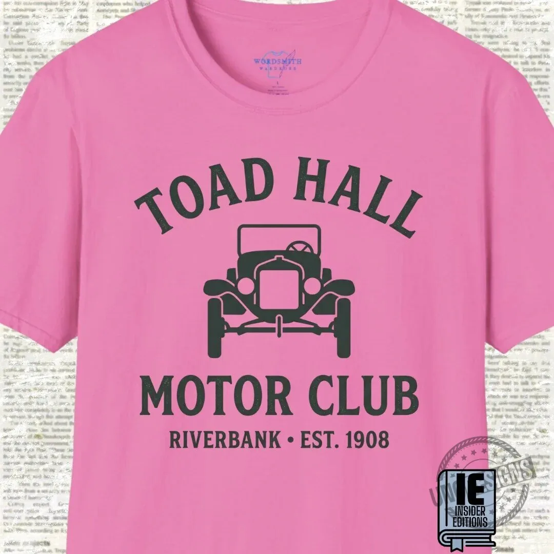 Toad Hall Motor Club Riverbank Est. 1908 Classic Car T-Shirt 14 Toad Hall Motor Club Riverbank Est. 1908 Classic Car T-Shirt