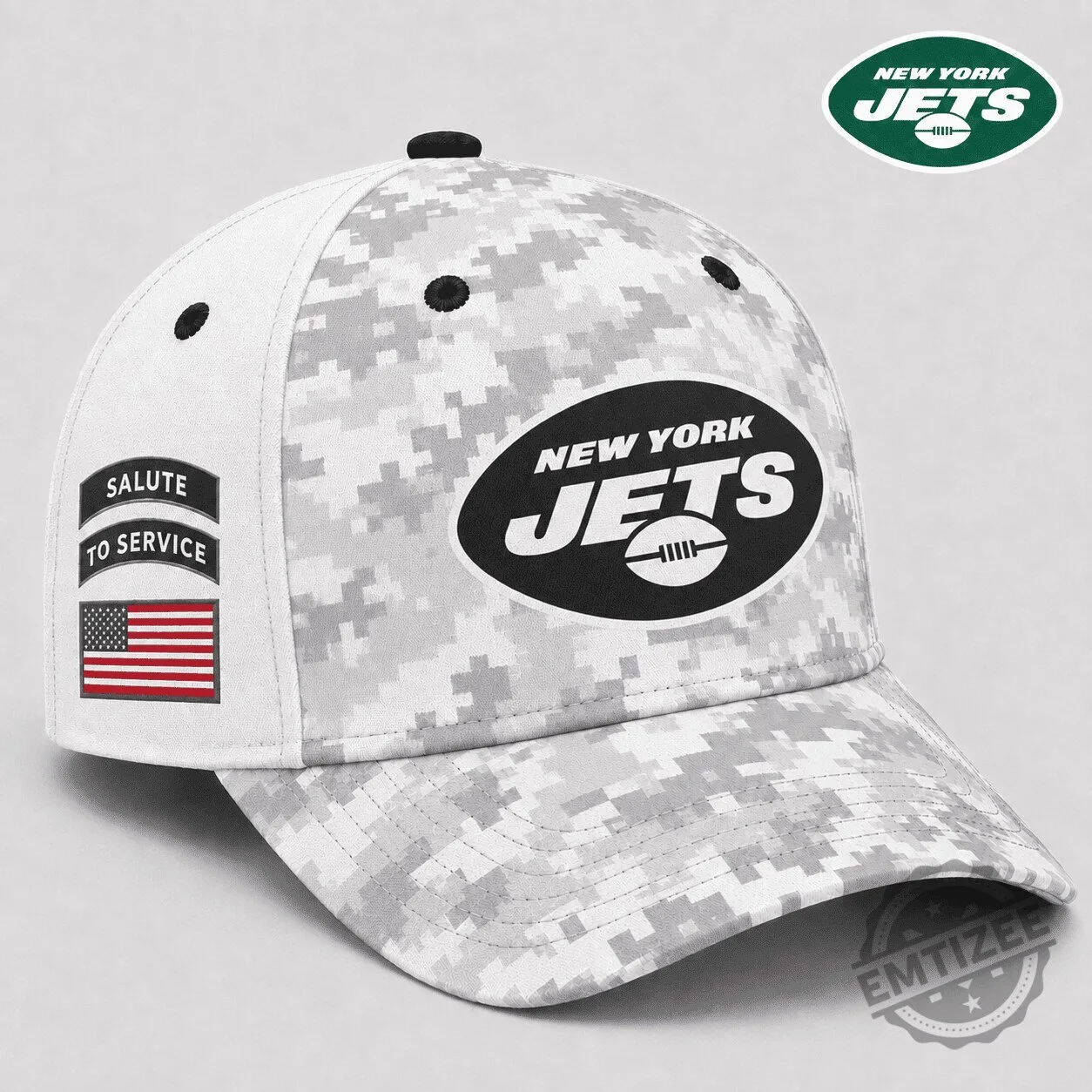 New York Jets Salute To Service Digital Camouflage Baseball Cap Hat