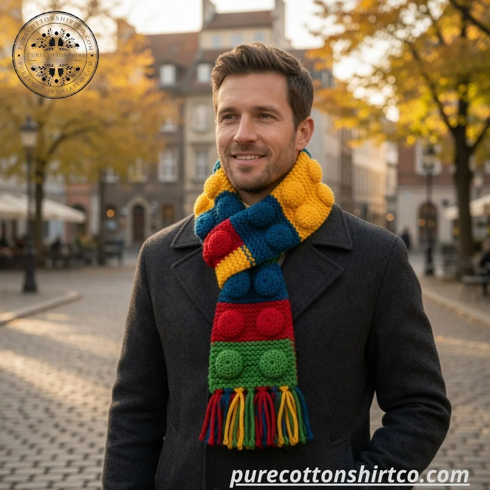 Knitting Lego Patterned Scarf - Handmade Colorful Toy LEGO Patterned Winter Scarf 9 Knitting Lego Patterned Scarf - Handmade Colorful Toy LEGO Patterned Winter Scarf