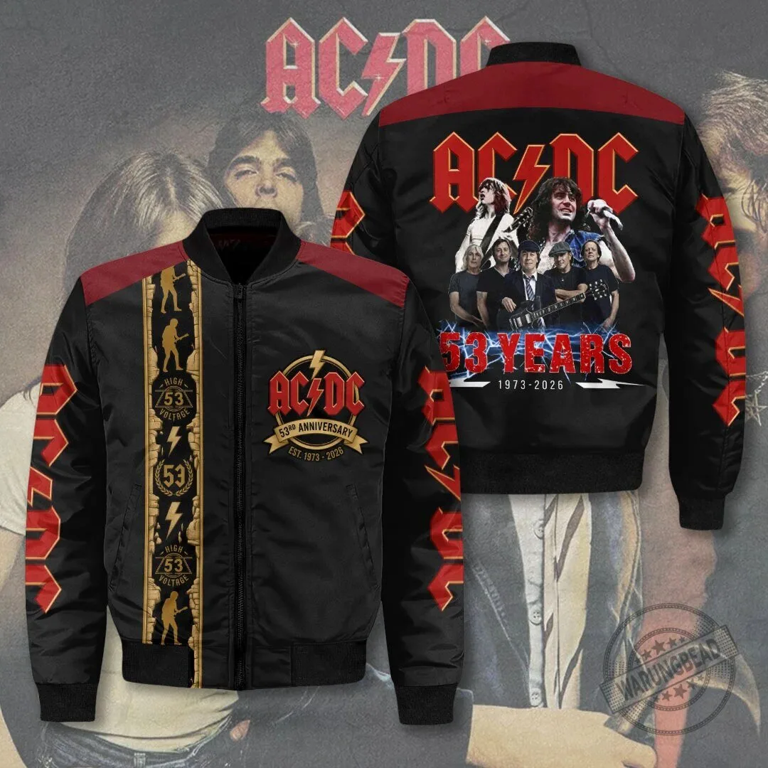 AC/DC 53rd Anniversary Est. 1973-2026 High Voltage Bomber Jacket