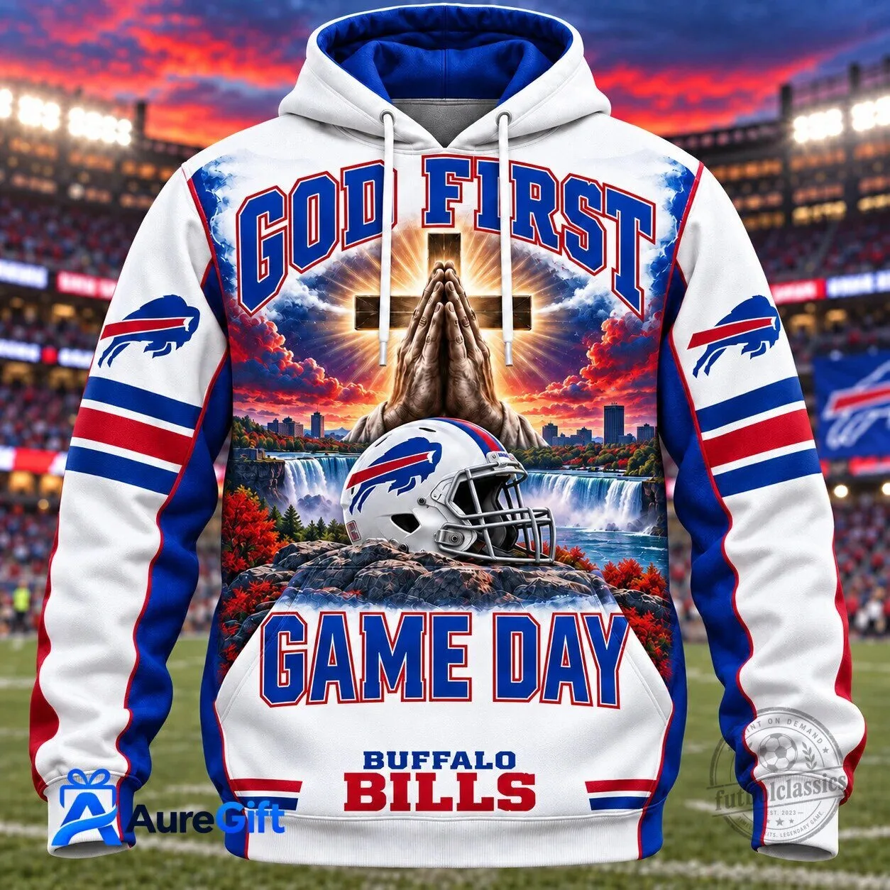 Buffalo Bills God First Game Day Football Fan Hoodie