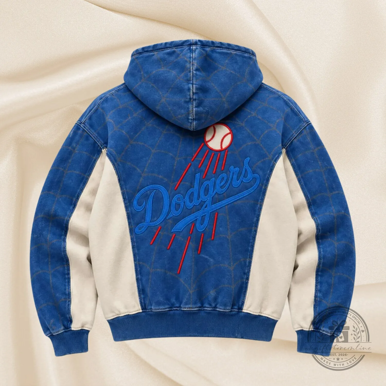 Dodgers x Spidey Marvel Zip Hoodie Web Pattern Streetwear Jacket 4 Godzilla 2026 Christmas Collectible Figure