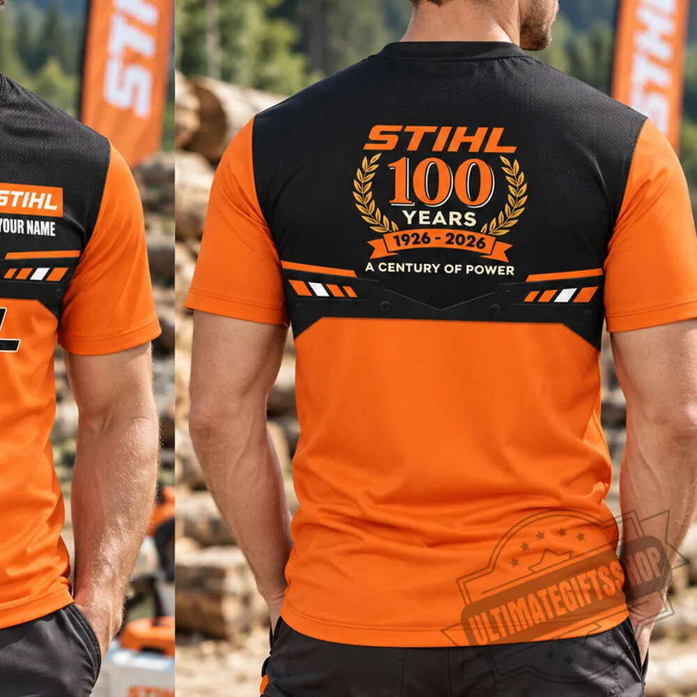 STIHL 100th Anniversary Name A Century of Power Commemorative Shirt 7 STIHL 100th Anniversary Name A Century of Power Commemorative Shirt