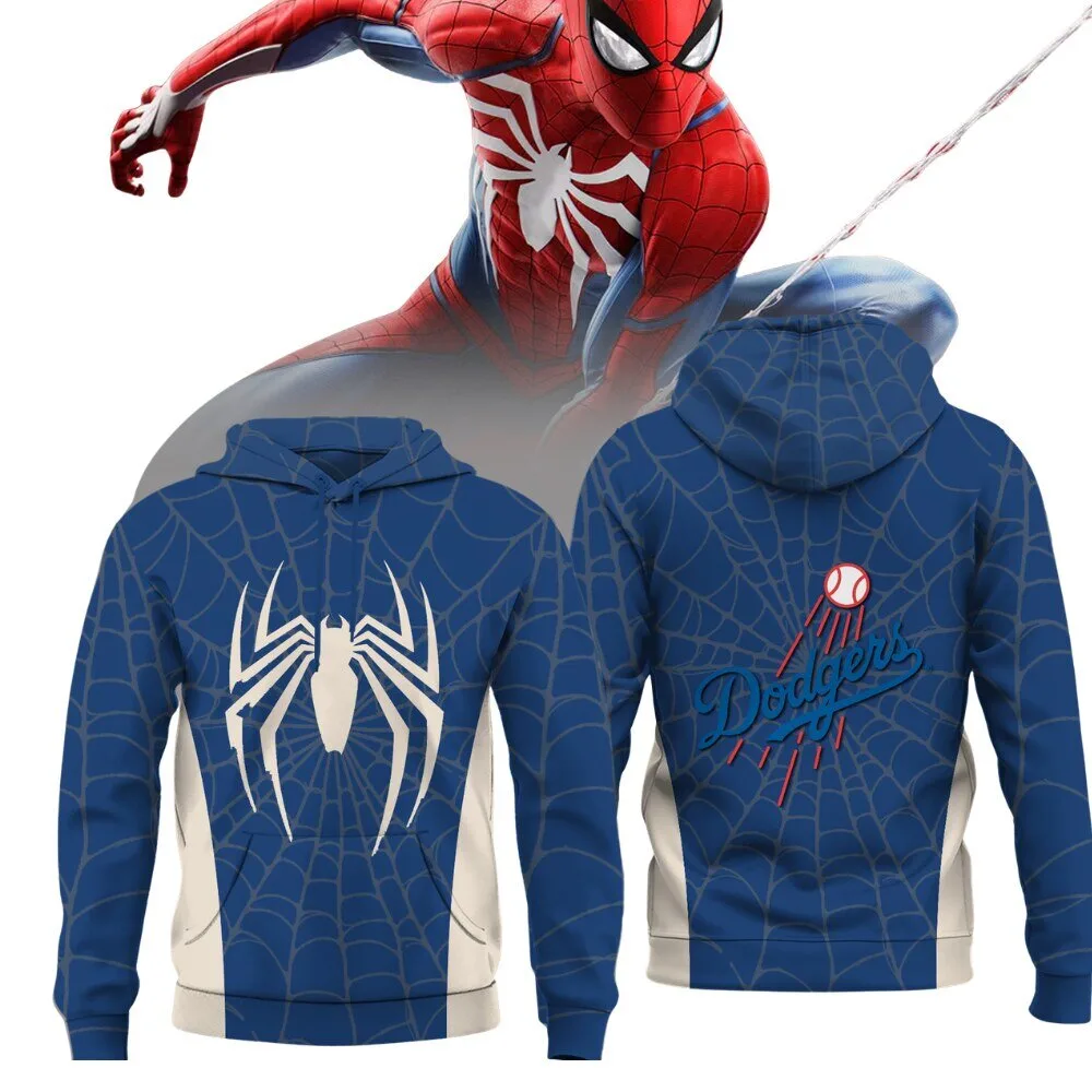 Los Angeles Dodgers Spider-Man 3D All-Over Print Hoodie Shirt