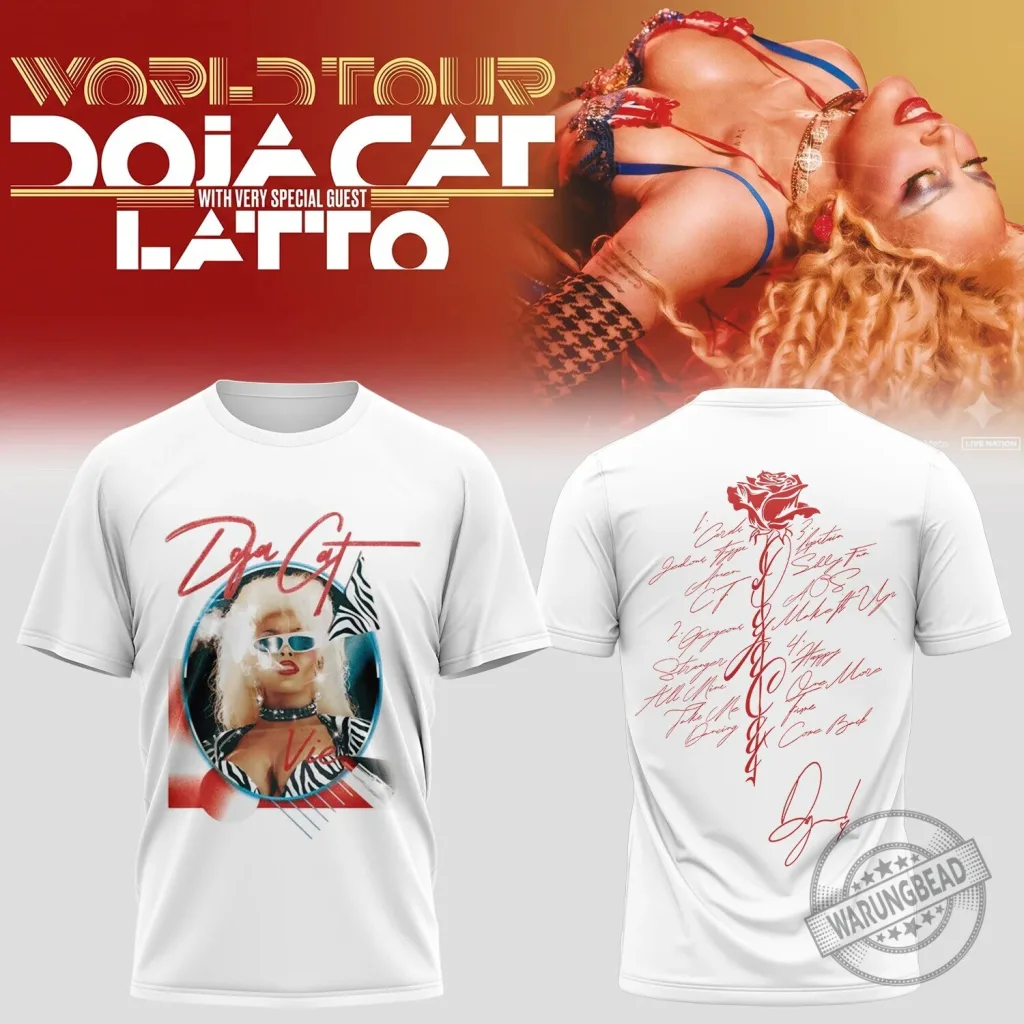 Doja Cat and Latto World Tour 2026 Concert Music Fan T-Shirt Doja Cat and Latto World Tour 2026 Concert Music Fan T-Shirt