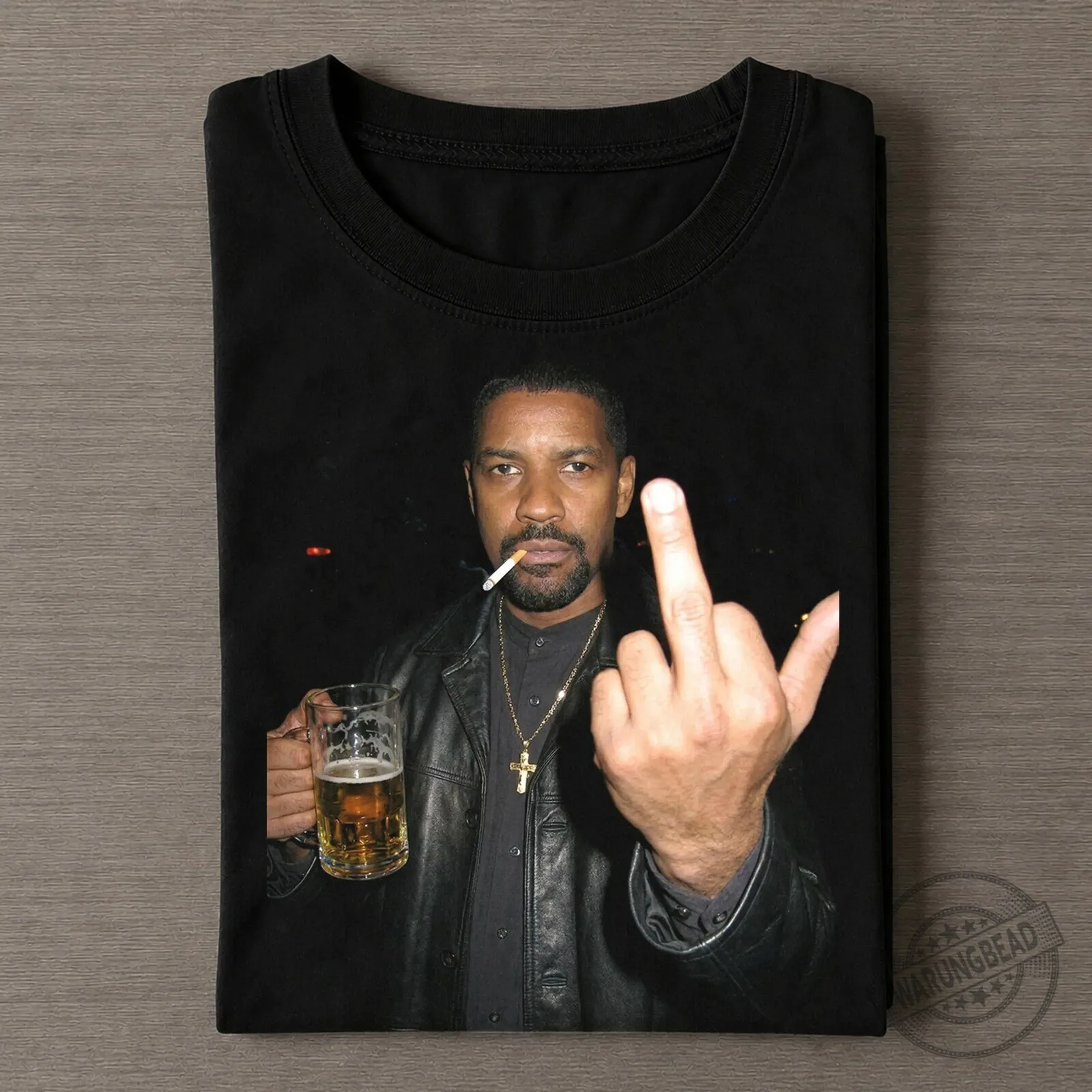 Denzel Washington Training Day Alonzo Harris Middle Finger T-Shirt