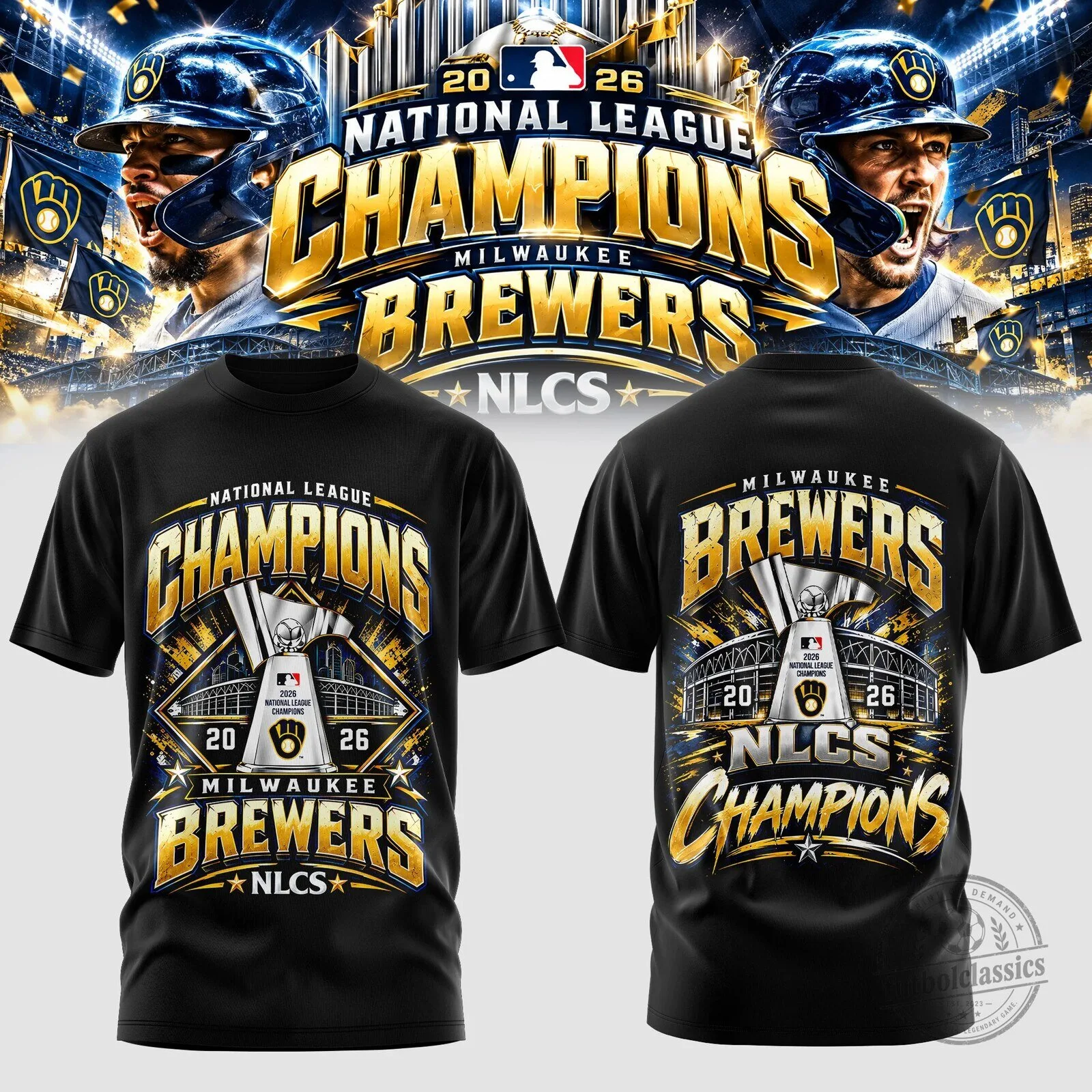Milwaukee Brewers 2026 National League Champions NLCS Black T-Shirt