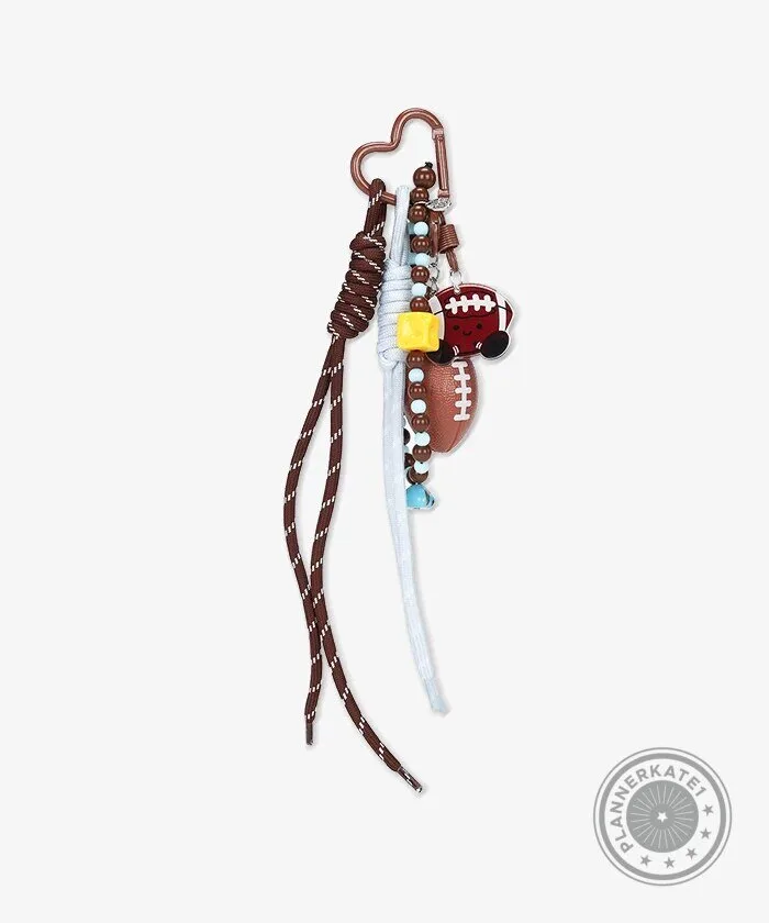 Football Sports Theme Beaded Rope Keychain 11 Football Sports Theme Beaded Rope Keychain
