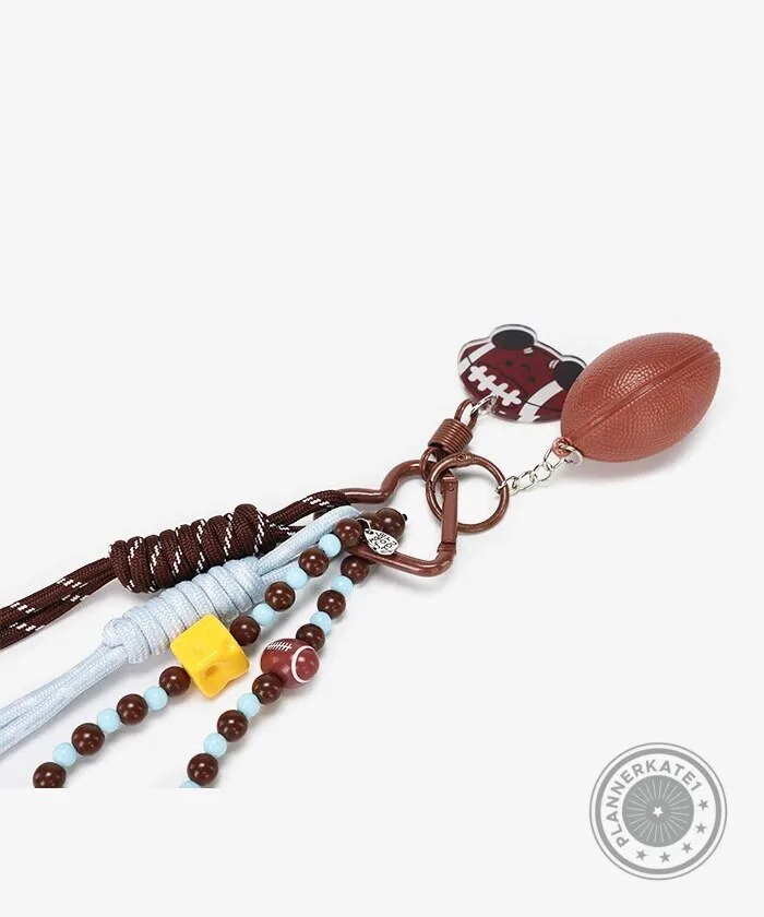 Football Sports Theme Beaded Rope Keychain 14 Football Sports Theme Beaded Rope Keychain