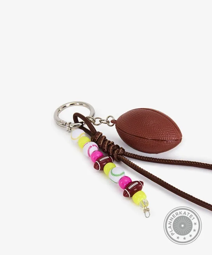 Football Sports Theme Beaded Rope Keychain 16 Football Sports Theme Beaded Rope Keychain
