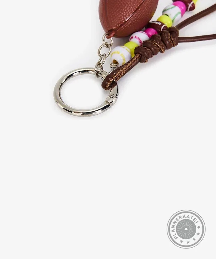 Football Sports Theme Beaded Rope Keychain 17 Football Sports Theme Beaded Rope Keychain