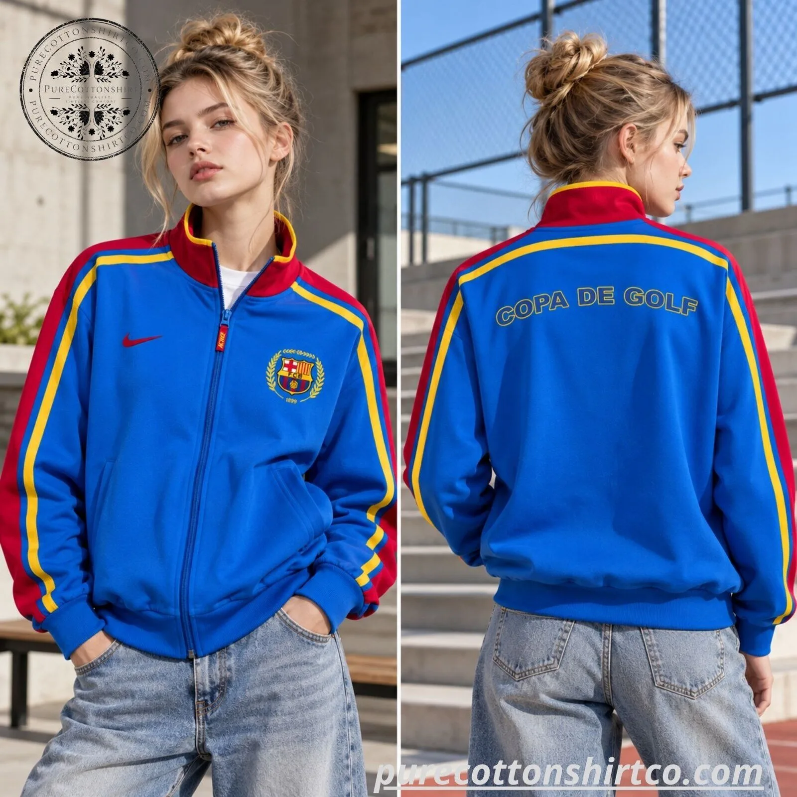 FC Barcelona Barça x GOLF WANG Zipper Jacket 7 FC Barcelona Barça x GOLF WANG Zipper Jacket