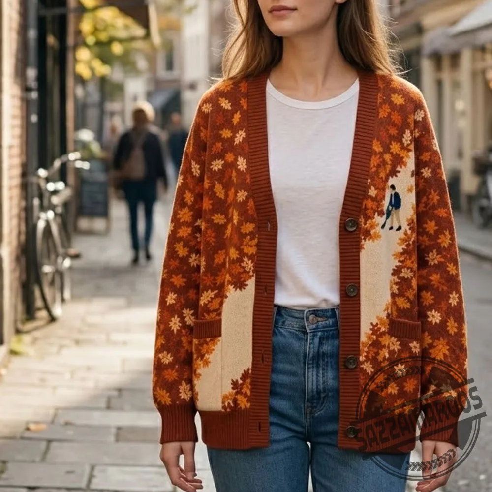 Leaf Blower Autumn Leaves Funny Knit Cardigan Sweater 2026 For Sale Leaf Blower Autumn Leaves Funny Knit Cardigan Sweater 2026 For Sale – image 3 of 4