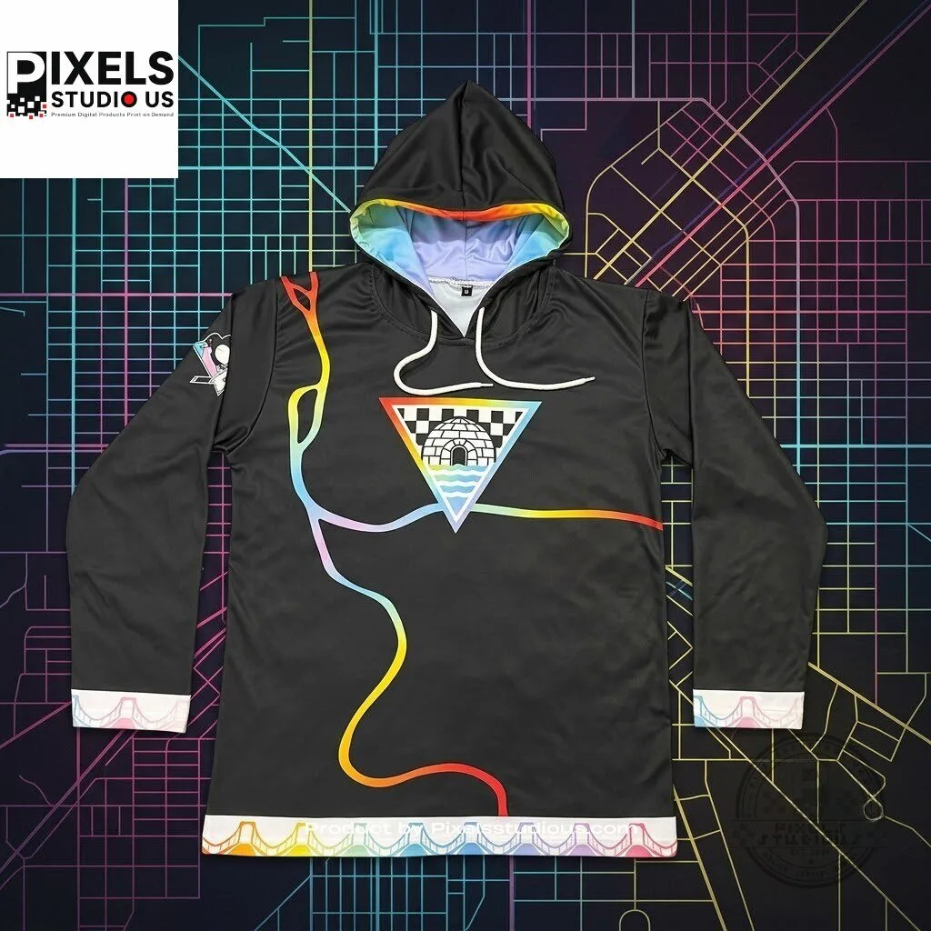Pittsburgh Penguins Pride Game Hoodie 5 Pittsburgh Penguins Pride Game Hoodie 3D shirt or sports jersey with all-over print design