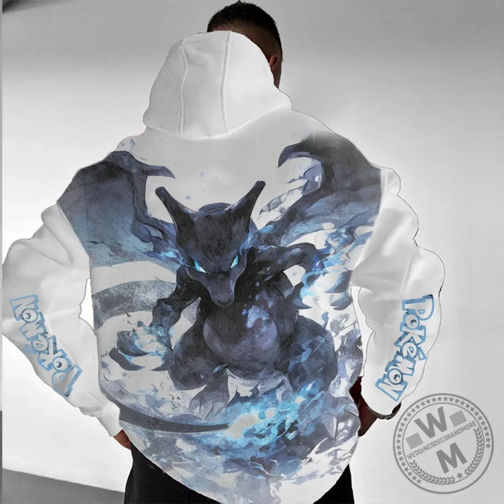 Mega Charizard X Pokemon Anime Graphic Streetwear Vintage Hoodie Mega Charizard X Pokemon Anime Graphic Streetwear Vintage Hoodie