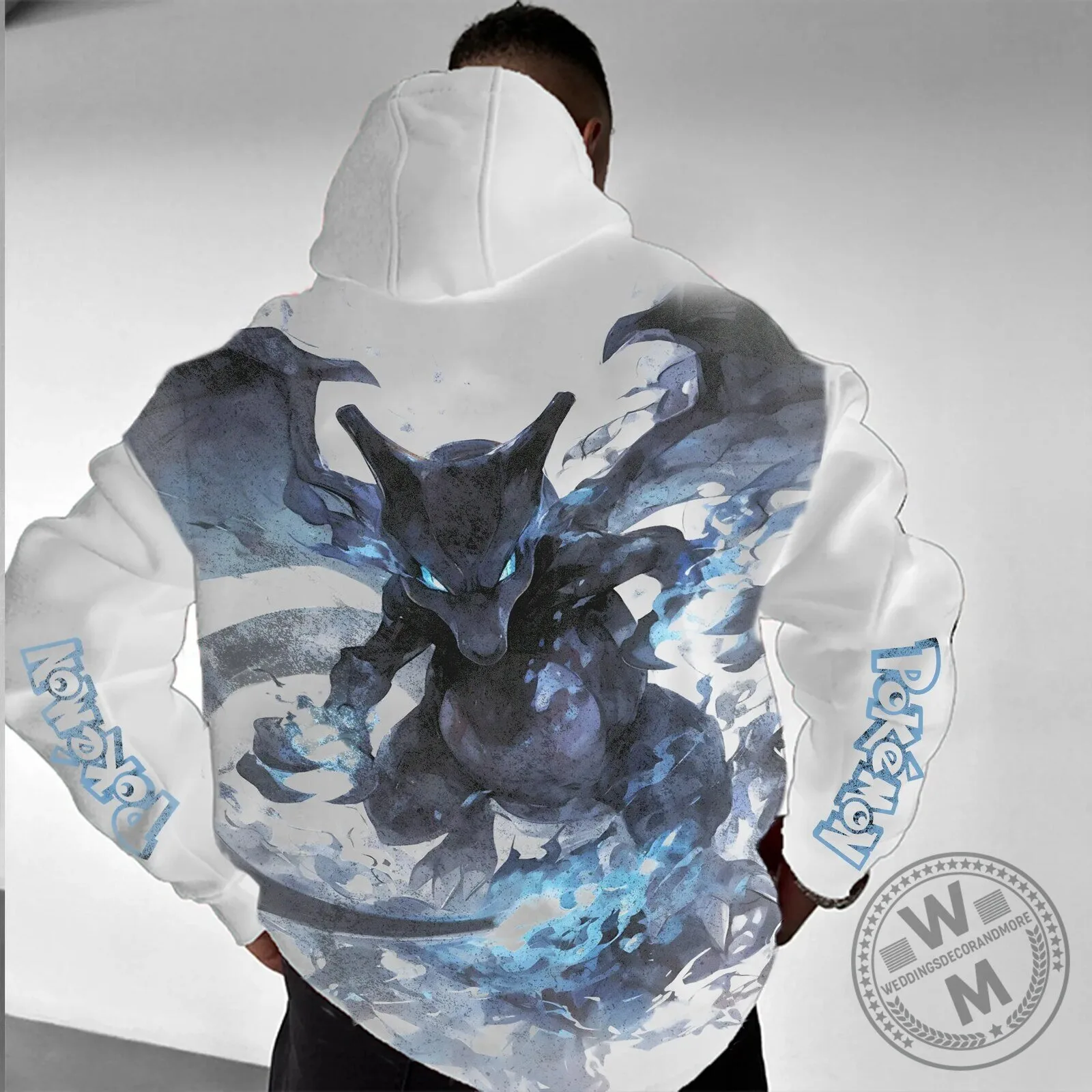 Mega Charizard X Pokemon Anime Graphic Streetwear Vintage Hoodie