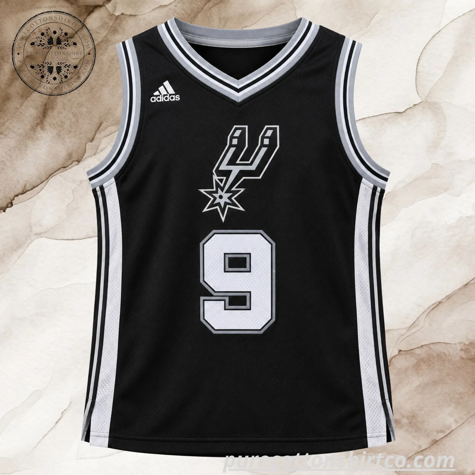 Selena Gomez San Antonio Spurs #9 V-neck Basketball Jersey - NBA Fan Shirt 6 Selena Gomez San Antonio Spurs #9 V-neck Basketball Jersey - NBA Fan Shirt