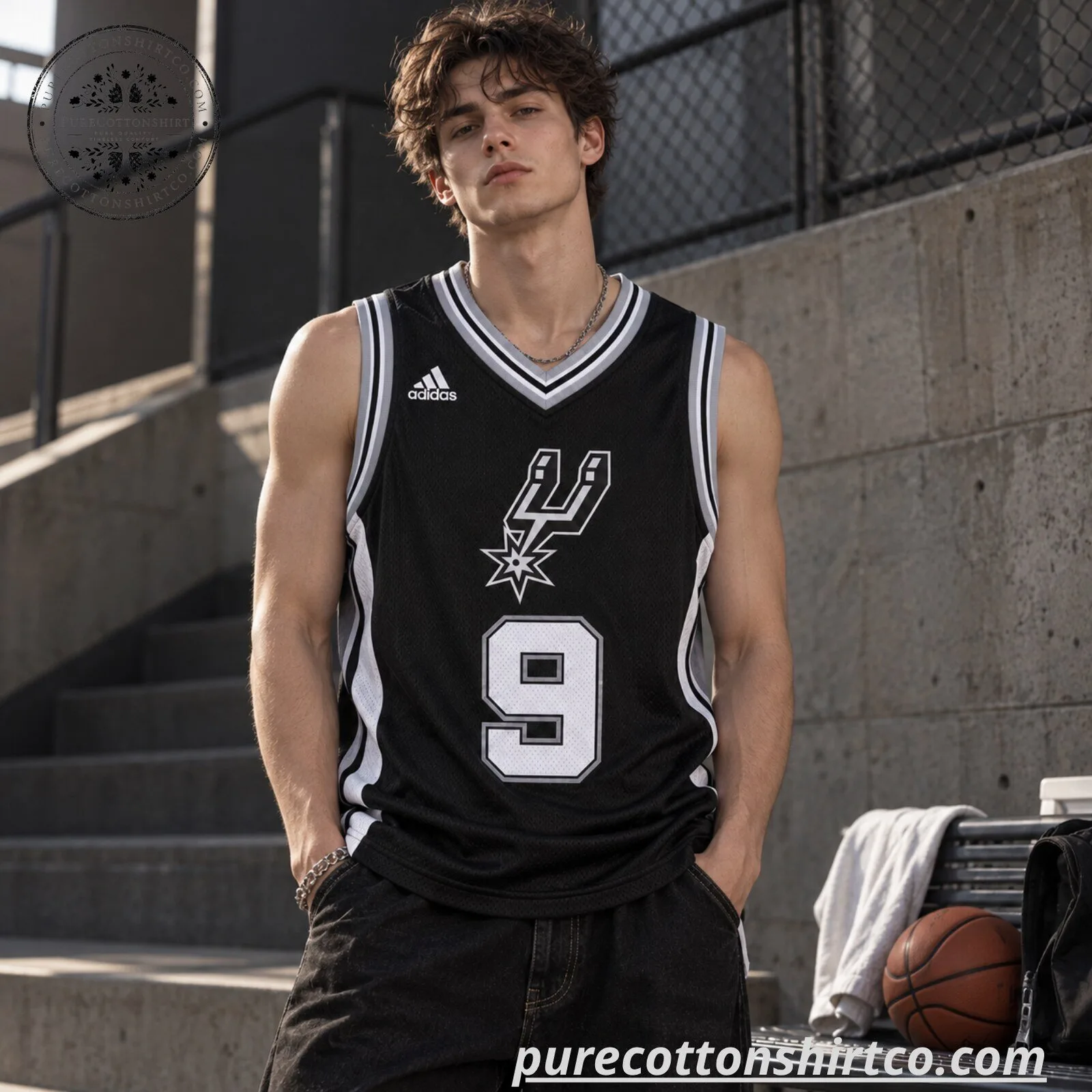 Selena Gomez San Antonio Spurs #9 V-neck Basketball Jersey - NBA Fan Shirt 7 Selena Gomez San Antonio Spurs #9 V-neck Basketball Jersey - NBA Fan Shirt