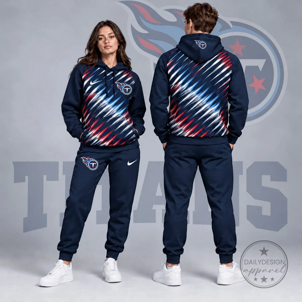 Tennessee Titans Dynamic Slash Streak Graphic Pullover Hoodie