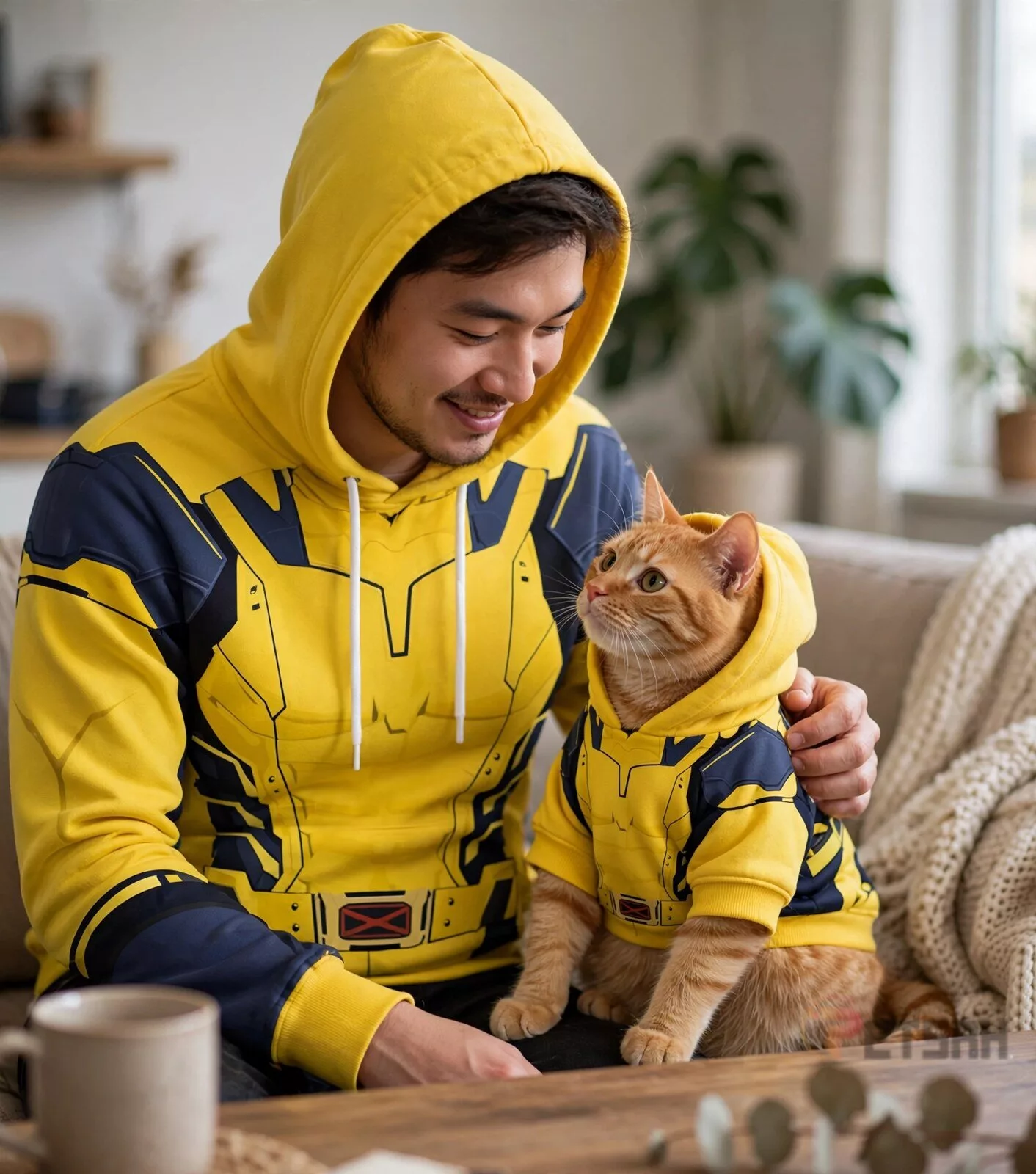 Hugh Jackman Deadpool 3 Wolverine Cosplay Costume Pet and Human Owner Matching Hoodies