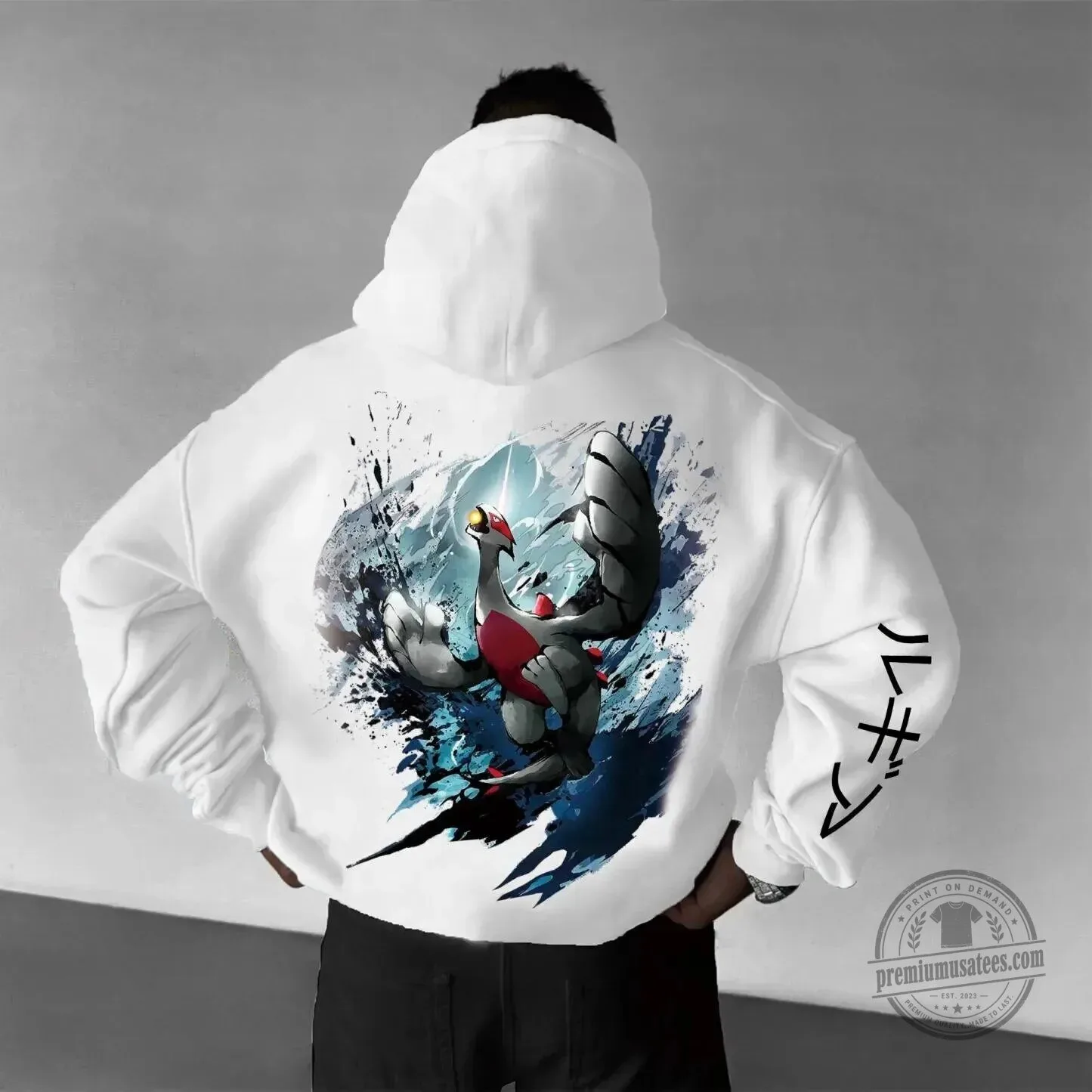 Pokemon Lugia Legendary Psychic Flying Type Pokemon White Hoodie