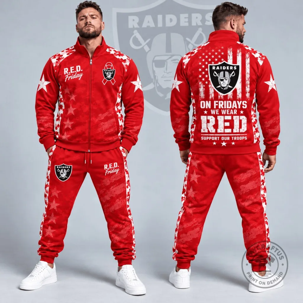 Las Vegas Raiders R.E.D. Friday Military Camouflage Stars and Stripes Full Zip Jacket Las Vegas Raiders R.E.D. Friday Military Camouflage Stars and Stripes Full Zip Jacket