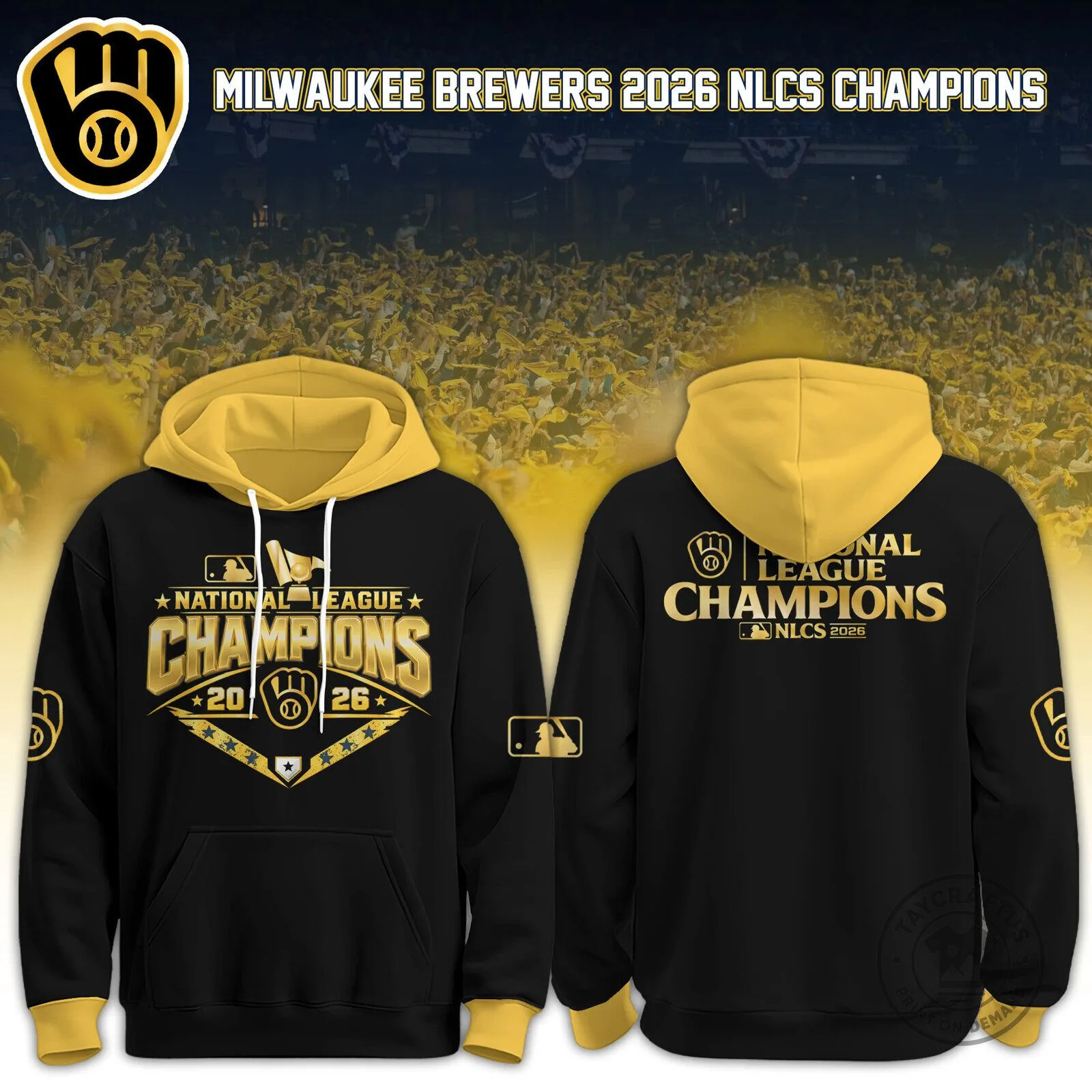 2026 National League Champions Hoodie for Milwaukee Brewers Fans