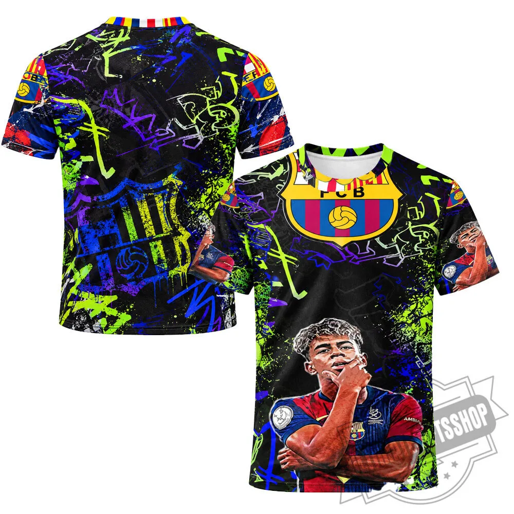 Lamine Yamal FC Barcelona 3D Graphic T-Shirt
