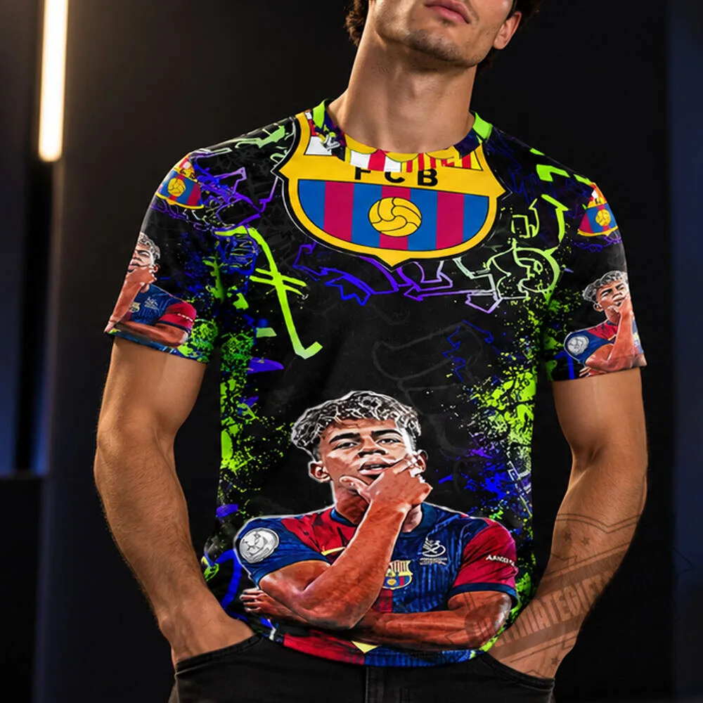 Lamine Yamal FC Barcelona 3D Graphic T-Shirt 4 Lamine Yamal FC Barcelona 3D Graphic T-Shirt