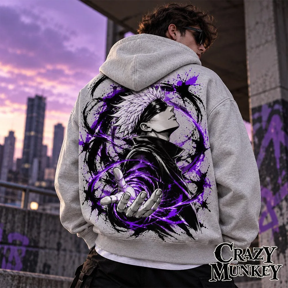 Jujutsu Kaisen Satoru Gojo Purple Anime Graphic Hoodie | Apparel